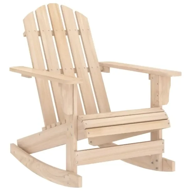 Bujany fotel ogrodowy Adirondack z drewna jodłowego 70 x 91,5 x 92 cm