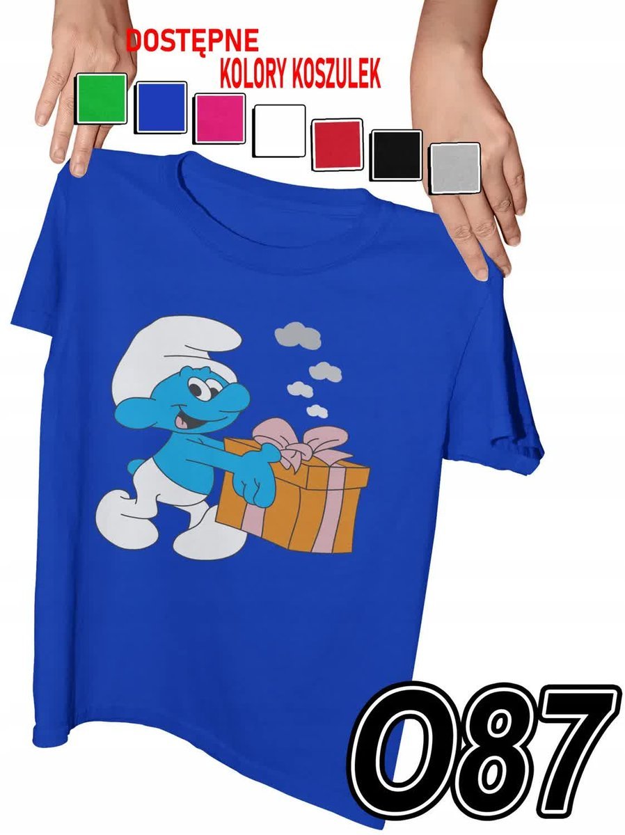 Koszulka Dziecięca Z Nadrukiem Smerfy Zgrywus Różne - L 146-152