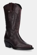 Kozaki damskie - Steve Madden kowbojki skórzane Wallace damskie kolor bordowy na słupku 11003850 - miniaturka - grafika 1