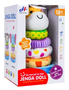 Miękka Piramida dla Najmłodszych Żyrafa - Zabawki interaktywne dla dzieci - miniaturka - grafika 1