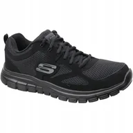 Buty sportowe męskie - Buty Męskie Skechers 52635BBK Burns Agoura Czarne 42,5 - miniaturka - grafika 1