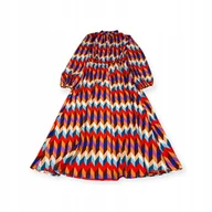 Sukienki - Wielokolorowa sukienka maxiZwiewna i stylowa propozycja na różne okazje S - miniaturka - grafika 1