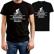 Koszulki męskie - T-SHIRT MĘSKI PREZENT ROWERZYSTA ROWER KOLARZ KOSZULKA CZARNA R-S A196 - miniaturka - grafika 1