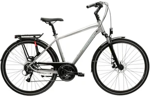 Rower trekkingowy Kross Trans 3.0 M 28 L(21") srebrny/błękitny połysk - Rowery - miniaturka - grafika 1