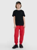 Spodnie i spodenki dla chłopców - 4F Spodnie dresowe joggery chłopięce - czerwone 122 (6-7 lat) - miniaturka - grafika 1
