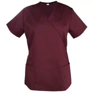 Bluza medyczna śliwka z lamówką śliwka 46 - Odzież medyczna - miniaturka - grafika 1