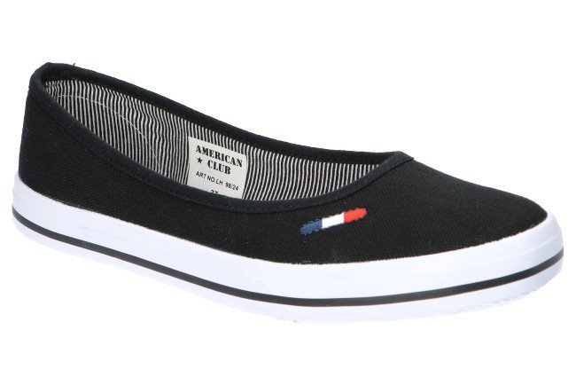 AMERICAN CLUB LH98 MODNE CZESZKI TENISÓWKI TRAMPKI DAMSKIE BLACK 37