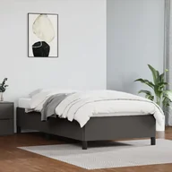 Łóżka - Lumarko Rama łóżka, szara, 100x200 cm, obite sztuczną skórą - miniaturka - grafika 1