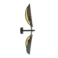 Lampy ścienne - Kinkiet Vene, czarny/złoty, 2-punktowy - miniaturka - grafika 1