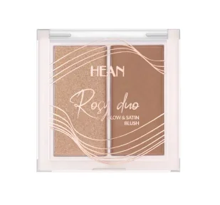 HEAN - ROSY DUO - Glow & Satin Blush - Podwójny róż do twarzy - 6 g - RD3 - GLAMOUR - Róże do policzków - miniaturka - grafika 1