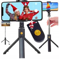 Selfie stick - Selfie Stick +bezprzewodowy Pilot +bluetooth Kij Do Robienia Zdjęć Stabilny - miniaturka - grafika 1