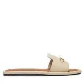 Klapki i japonki damskie - Klapki Tommy Hilfiger FW0FW08420 Beżowy - miniaturka - grafika 1