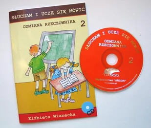 Wydawnictwo Arson Pakiet. Odmiana rzeczownika część 1 i 2. Słucham i uczę się mówić książka + płyta CD 704021 - Pomoce naukowe - miniaturka - grafika 2