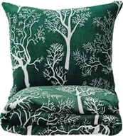 Pościel - KOMPLET POŚCIELI PLUSZ 200x220 POLAROWA GRUBA MIŚ ZIMOWA drzewka - miniaturka - grafika 1