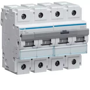 Hager MCB Wyłącznik nadprądowy 10kA 4P C 80A HMF480 - Bezpieczniki elektryczne - miniaturka - grafika 1