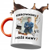 Kubki - Kubek Pomarańczowy Sławomir Mentzen XD Na Prezent z Nadrukiem ze Zdjęciem + Opakowanie na prezent (wzór 02) - miniaturka - grafika 1