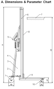SWARK Wózek podnośnikowy z podestem elektryczny GermanTech + Generator ozonu za 1 złotych! (max wysokość: 1700 mm, udźwig: 100 kg) 99724814 - Wózki magazynowe - miniaturka - grafika 3