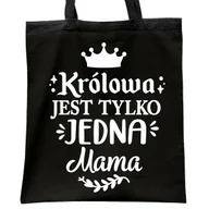 Torby i wózki na zakupy - Torba bawełniana czarna na zakupy Dzień Matki Dla Mamy Prezent - miniaturka - grafika 1