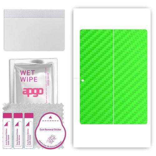 folia naklejka skórka strukturalna na TYŁ do Microsoft Surface Go Go 2 Go3 - Carbon Zielony - apgo SKINS