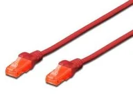 Kable miedziane - DIGITUS Przewód krosowy  RJ45 U/UTP Cat6 5.00 m czerwona dźwignia na DK-1612-050/R - miniaturka - grafika 1