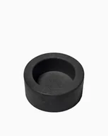 Świeczniki - Świecznik Gipsowy - Krąg Prostoty - Czarny - miniaturka - grafika 1