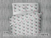 Pościel dla dzieci - Extrapościel Pościel bawełniana 90x120 1184E Słoniki szare zygzak biały parasol różowy - miniaturka - grafika 1