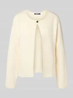 Swetry damskie - Kardigan z mieszanki wiskozy z zapięciem na guzik - miniaturka - grafika 1