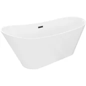 Wanny - Mexen Dora wanna wolnostojąca 160 x 75 cm, biała, przelew czarny - 52071607500-70 - miniaturka - grafika 1