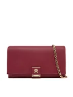 Torebki damskie - Tommy Hilfiger Torebka Th Her Flap W/Chain AW0AW17403 Czerwony - miniaturka - grafika 1