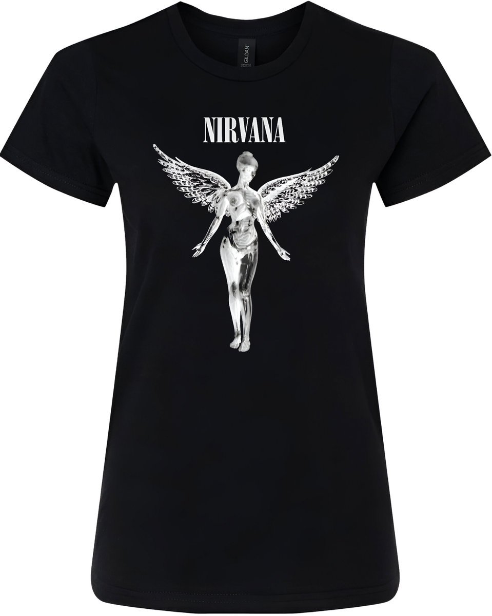 KOSZULKA DAMSKA NADRUK NIRVANA PREZENT PREMIUM L