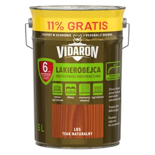 Lakierobejca teak naturalny L05 5 l VIDARON - Farby i impregnaty do drewna - miniaturka - grafika 1