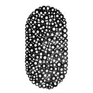Maty antypoślizgowe - Mata łazienkowa RING 39 x 69 cm 28828 czarny - miniaturka - grafika 1