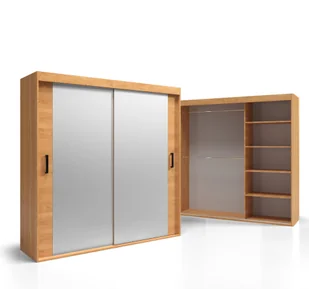 Lustro Szafa 110 Wenge Dopasowane półki Drążki Denver VSZ71 Wybór kolorów, - Lustra - miniaturka - grafika 1