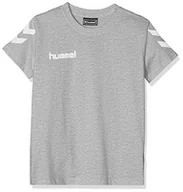 Odzież sportowa dziecięca - Hummel Hmlgo dziecięce t-shirty z bawełny, szary, 128 - miniaturka - grafika 1