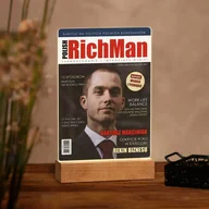 Ramki na zdjęcia - Lampka ramka L z wydrukiem Polish Rich Man na szkle akrylowym i - miniaturka - grafika 1