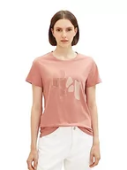 Koszulki i topy damskie - T-shirt damski TOM TAILOR z nadrukiem, 32224-więdnąca róża, XXXL - miniaturka - grafika 1