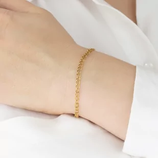 BRANSOLETKA delikatna STAL SZLACHETNA POZŁACANA - Bransoletki - miniaturka - grafika 1