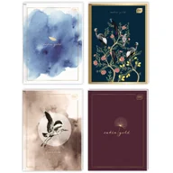 Zeszyty szkolne - 4 SZT. x BRULION A5 DLA DZIEWCZYNKI, 96 KARTEK, KRATKA , SATIN GOLD, TWARDA OKŁADKA - miniaturka - grafika 1