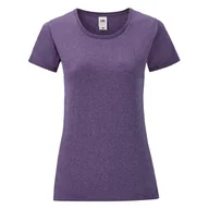 Koszulki i topy damskie - Koszulka damska ICONIC z odrywaną metką Fruit of the Loom - Heather Purple XL - miniaturka - grafika 1