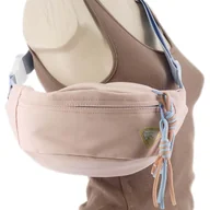 Nerki - DAMSKA SASZETKA NERKA TOREBKA CROSSBODY BAG NA RAMIĘ FRĘDZLE RÓŻOWA - miniaturka - grafika 1