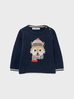 Swetry dla chłopców - Mayoral Sweter 2377 Granatowy Regular Fit - grafika 1