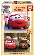 Puzzle - Educa, Puzzle, Disney, Auta (drewniane), 2 x 16 el. - miniaturka - grafika 1