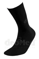 Bielizna lecznicza - DeoMed Cotton Silver bawełniane bezuciskowe skarpetki zdrowotne, antybakteryjne, antyzapachowe z jonami srebra rozmiar 35-38 CZARNE - miniaturka - grafika 1