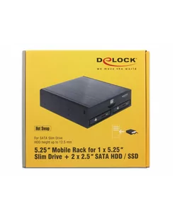 Delock Caddies 5.25 Slim drive SATA HDD/SSD (47230) - Części i akcesoria do laptopów - miniaturka - grafika 1