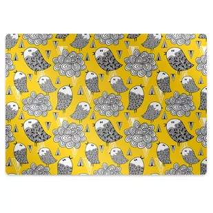 Podkładka pod krzesło Doodle ptaki 140x100 cm - Podnóżki, podpórki, podkładki - miniaturka - grafika 1