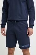 Spodenki męskie - Emporio Armani Underwear szorty bawełniane lounge kolor granatowy 111004 4R566 - miniaturka - grafika 1