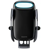 Uchwyty samochodowe do telefonów - Baseus samochodowy uchwyt grawitacyjny do telefonu Milky Way z ładowarką indukcyjną Qi 15W (czarny) (WXHW02-01) WXHW02-01 - miniaturka - grafika 1