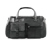 Torby męskie - Torba podróżna weekendowa na siłownię bagaż podręczny czarny SOLIER - miniaturka - grafika 1