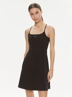 Sukienki - Tommy Jeans Sukienka letnia Essential DW0DW17988 Czarny Slim Fit - miniaturka - grafika 1