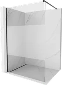 Ścianki i drzwi prysznicowe - Mexen Kioto ścianka prysznicowa Walk-in 120 x 200 cm, transparent/szron 8 mm, czarna - 800-120-101-70-35 - miniaturka - grafika 1